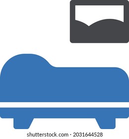 sofa vector glyph color icon