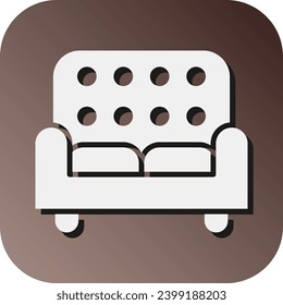 Sofa Vector Glyph Gradient Background Icon For Personal And Commercial Use.
