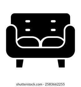 Sofa Vector Glyph Icon Vector Design