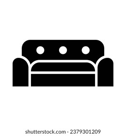 Sofa Vector Glyph Icon For Personal And Commercial Use.
