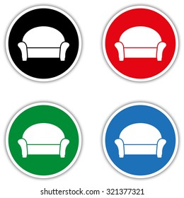 sofa  - vector icon