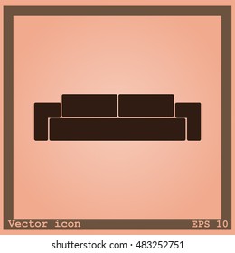 Sofa vector icon