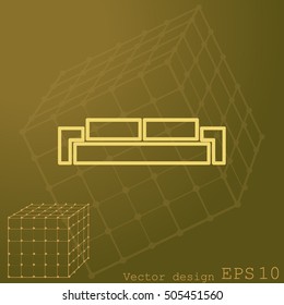 Sofa vector icon