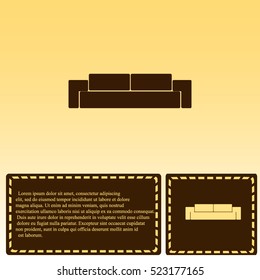 Sofa vector icon