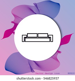 Sofa vector icon