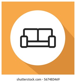 Sofa vector icon