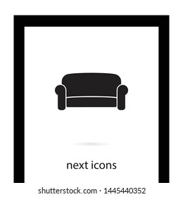 A sofa vector icon, an armchair vector illustration for your web -site, apps, business and home .