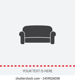 A sofa vector icon, an armchair vector illustration for your web -site, apps, business and home .