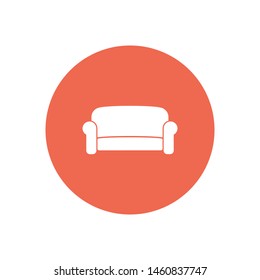A sofa vector icon, an armchair vector illustration for your web -site, apps, business and home .