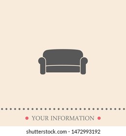A sofa vector icon, an armchair vector illustration for your web -site, apps, business and home .