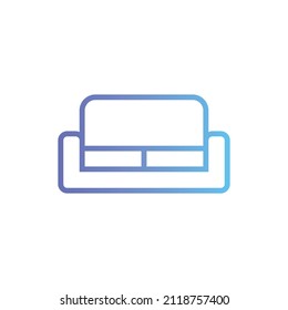 Sofa vector icon with gradient