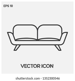 Sofa vector icon illustration. Perfect sofa symbol icon. Premium quality.