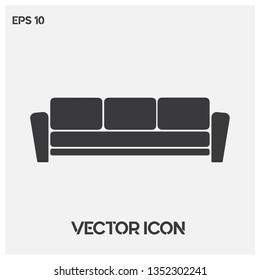 Sofa vector icon illustration. Perfect sofa symbol icon. Premium quality.