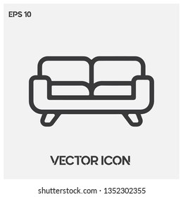 Sofa vector icon illustration. Perfect sofa symbol icon. Premium quality.