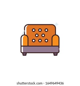 Sofa Vector Icon. illustration Style EPS 10 File