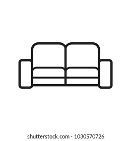 sofa vector icon, line art sofa icon 