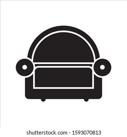 Sofa vector icon logo flat design