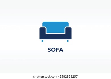 SOFA vector, icon or logo sign isolated symbol illustration