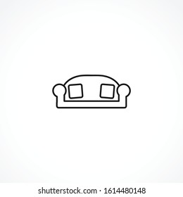 sofa vector icon on white background