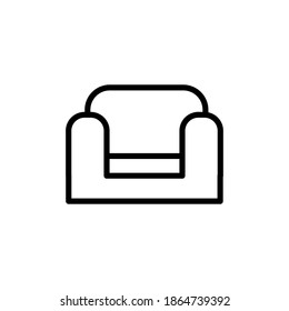 Sofa vector icon. Outline style