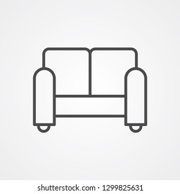Sofa vector icon sign symbol