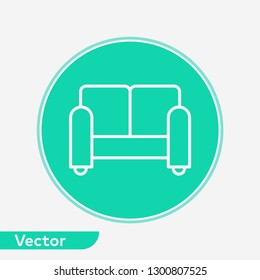 Sofa vector icon sign symbol