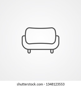 Sofa vector icon sign symbol