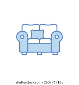 Sofa vector icon stock illustration