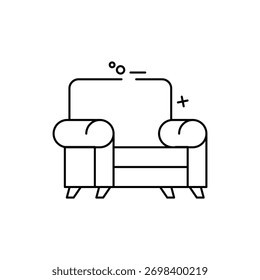 Icono de Vector de sofá ilustración de stock