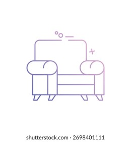 Icono de Vector de sofá ilustración de stock
