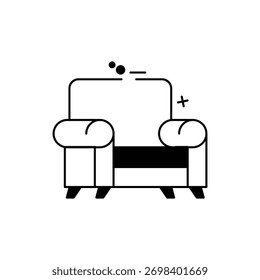 Icono de Vector de sofá ilustración de stock