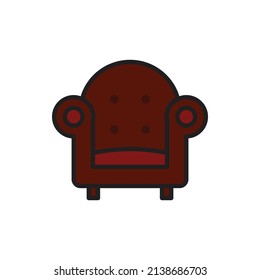 sofa vector icon for website graphic resource, presentation, symbol