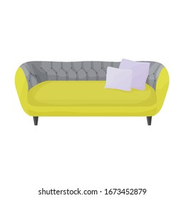 Sofa vector icon.Cartoon vector icon isolated on white background sofa .