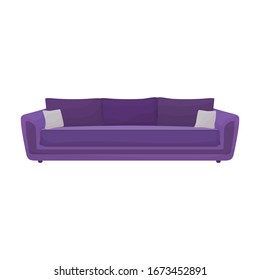 Sofa vector icon.Cartoon vector icon isolated on white background sofa .