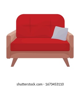 Sofa vector icon.Cartoon vector icon isolated on white background sofa .