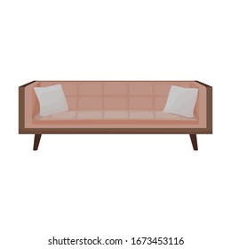 Sofa vector icon.Cartoon vector icon isolated on white background sofa .