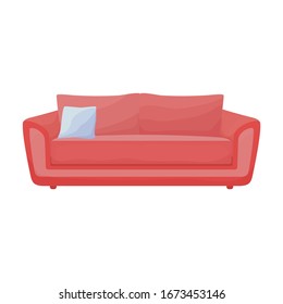 Sofa Vektorillustration Symbol.Cartoon Vektorillustration Symbol einzeln auf weißem Hintergrund Sofa.