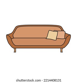 Sofa vector icon.Color vector icon isolated on white background sofa .