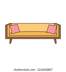 Sofa vector icon.Color vector icon isolated on white background sofa .