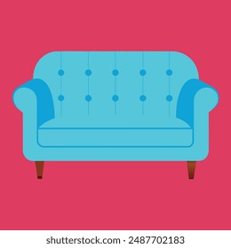 Sofa vector illustration editable project.
