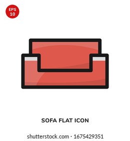 Sofa vector illustration icon isolated on white background