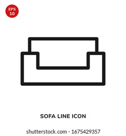 Sofa vector illustration icon isolated on white background