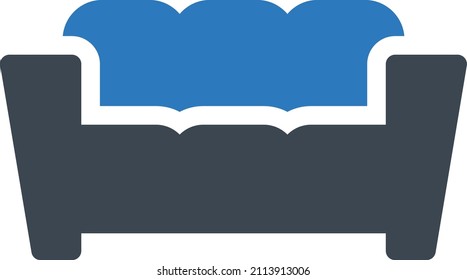 Sofa Vector illustration on a transparent background.Premium quality symmbols.Glyphs vector icon for concept and graphic design.