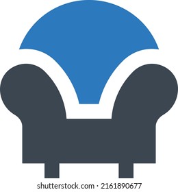 sofa Vector illustration on a transparent background. Premium quality symmbols. Glyphs vector icons for concept and graphic design.