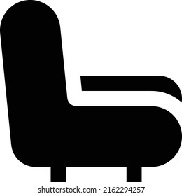 Sofa, Vektorgrafik auf transparentem Hintergrund. Hochwertige Symbole. Glyphen Vektorsymbole für Konzept und Grafikdesign.
