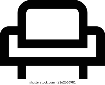 Sofa Vektorgrafik auf transparentem Hintergrund.Hochwertige Symmbols.Stroke Vektorsymbole für Konzept und Grafikdesign.