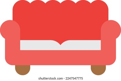 ilustración de sofá vector en un fondo transparente. Símbolos de calidad superior. Iconos vectoriales de glifos para diseño de conceptos y gráficos. 
