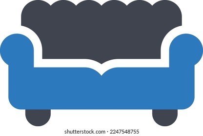 sofa Vector illustration on a transparent background. Premium quality symmbols. Glyphs vector icons for concept and graphic design. 

