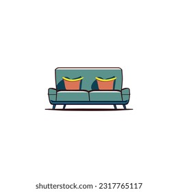 Sofa Vector, interior design Items vector.