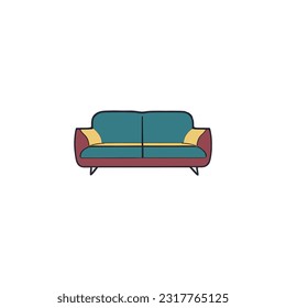 Sofa Vector, interior design Items vector.